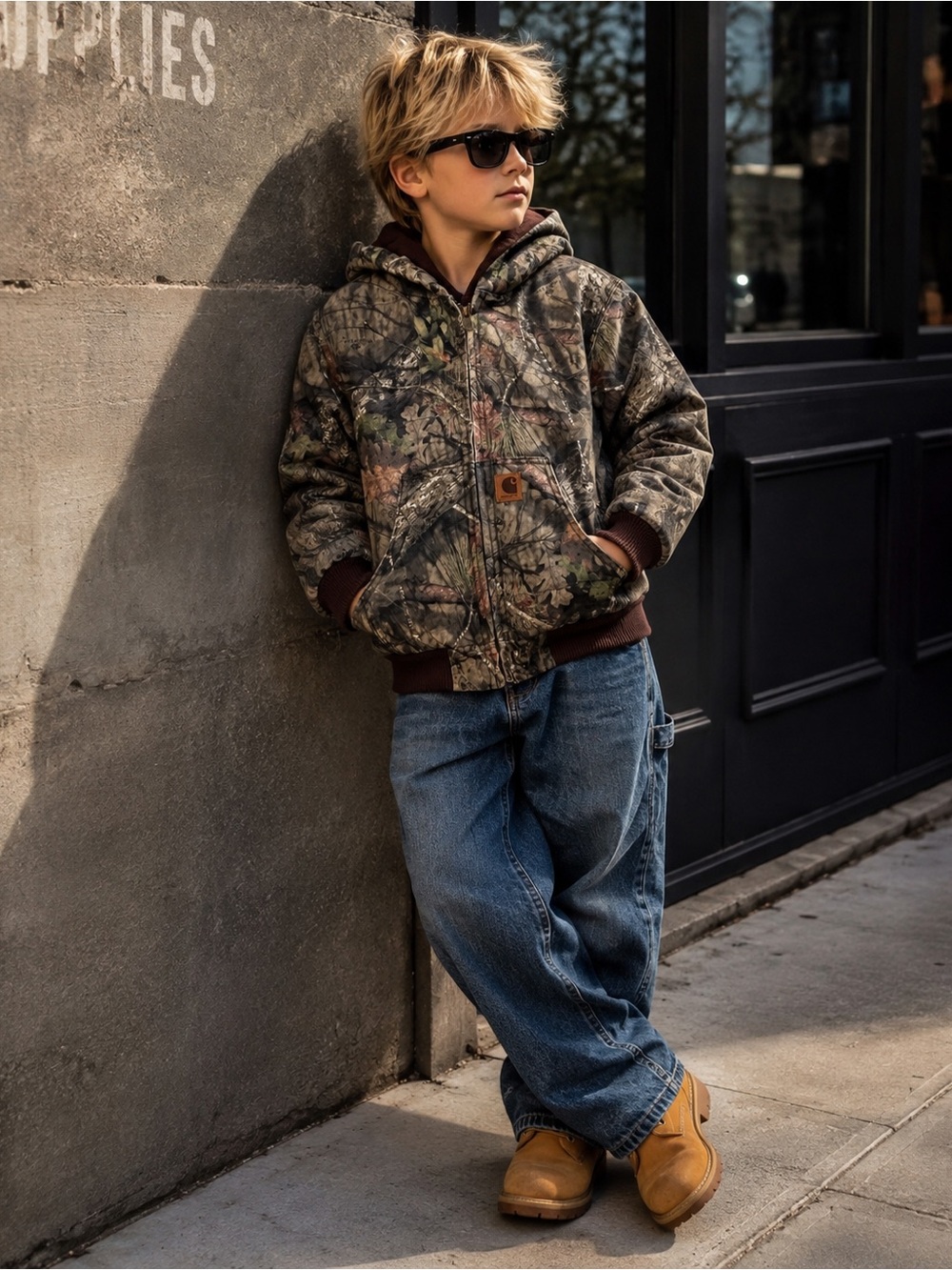 Carhartt Kids Mossy Oak Camo Bomber Jacket Youth S 7-8 Gorpcore Sold Out Online